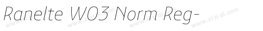 Ranelte W03 Norm Reg字体转换